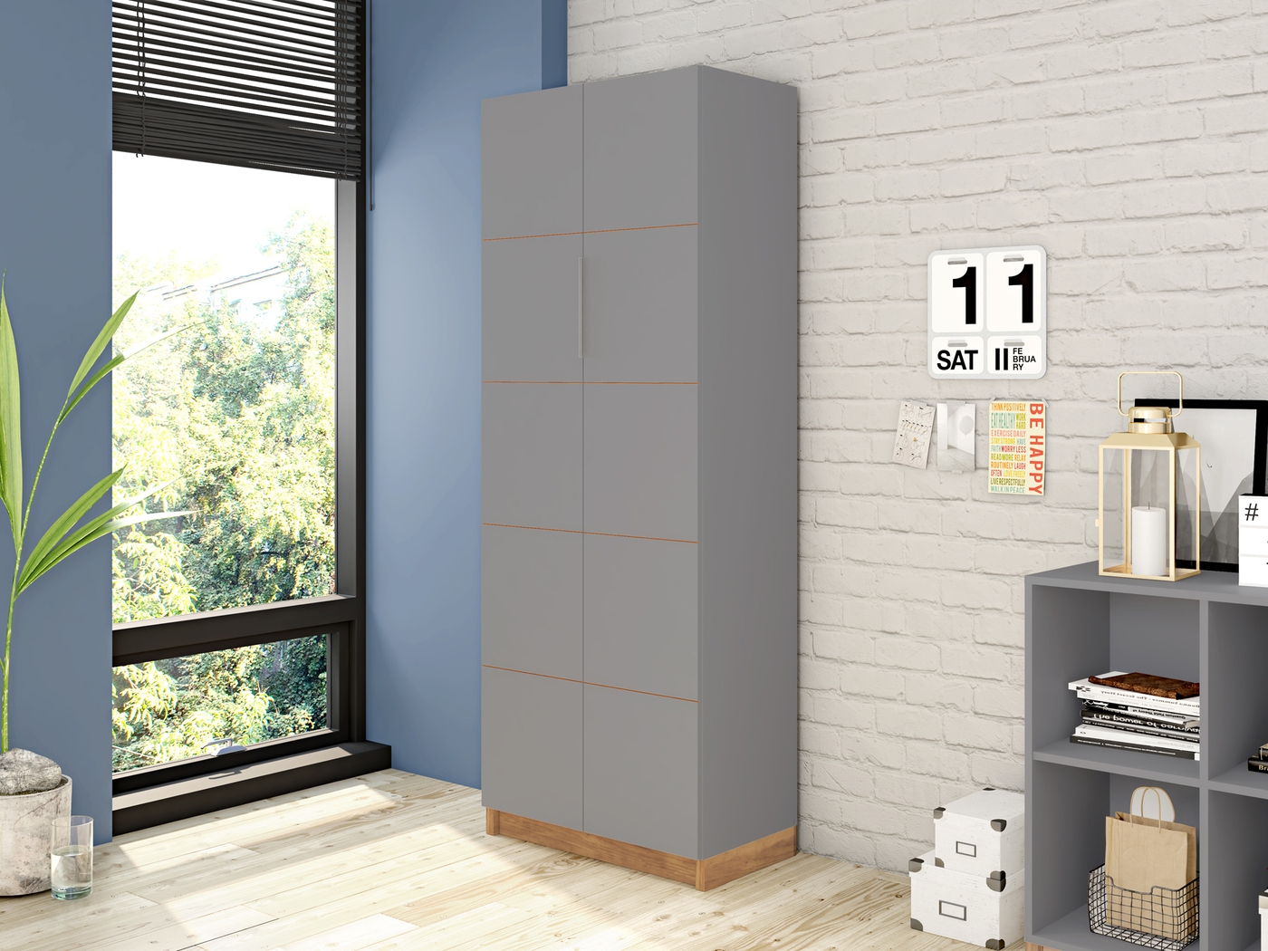 Lufberry Gray Bookcase - Thumbnail - Image 10