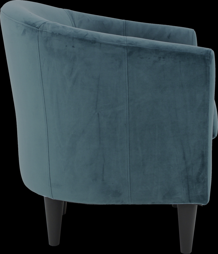 Lughala Teal Accent Chair - Thumbnail - Image 3