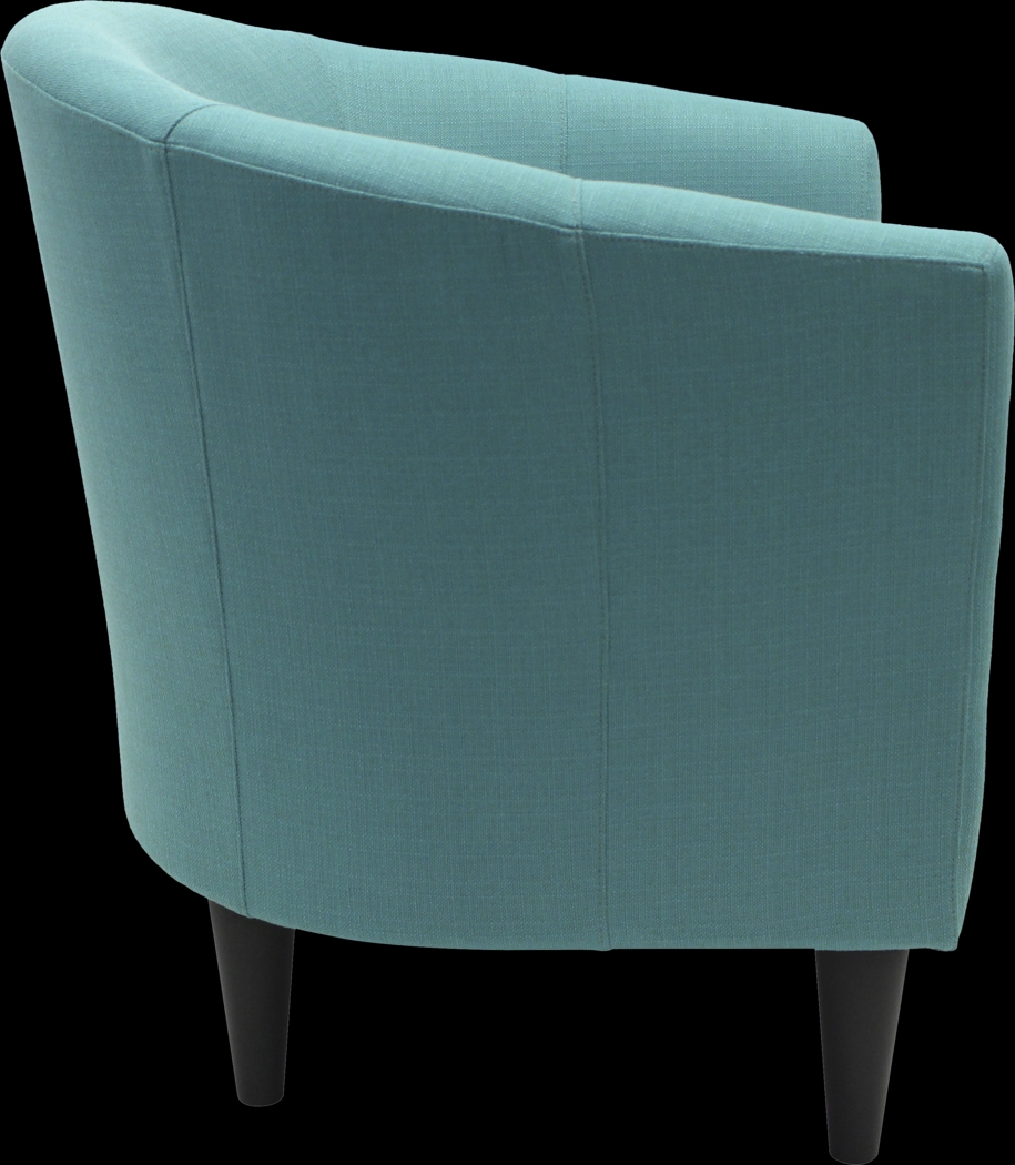 Lughala Dark Teal Accent Chair - Thumbnail - Image 4