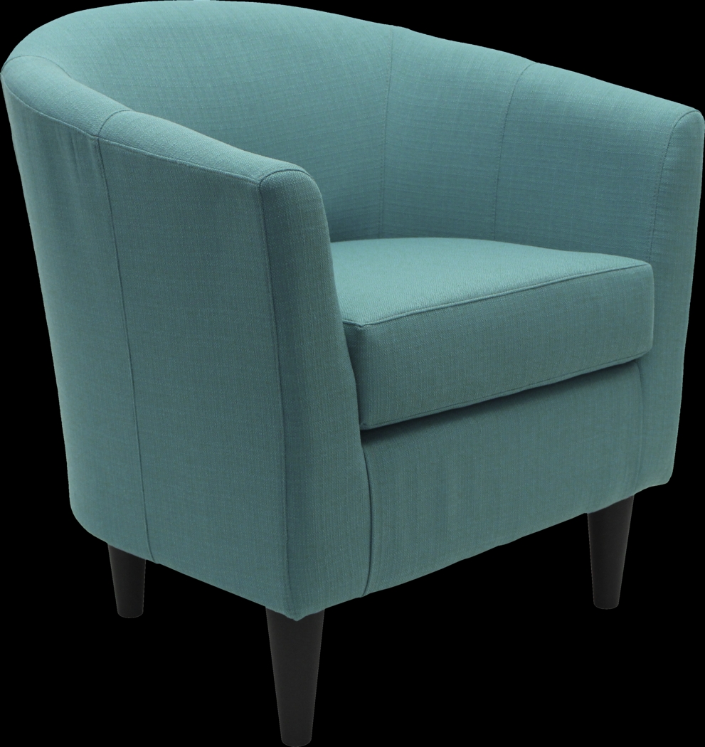 Lughala Dark Teal Accent Chair - Thumbnail - Image 1