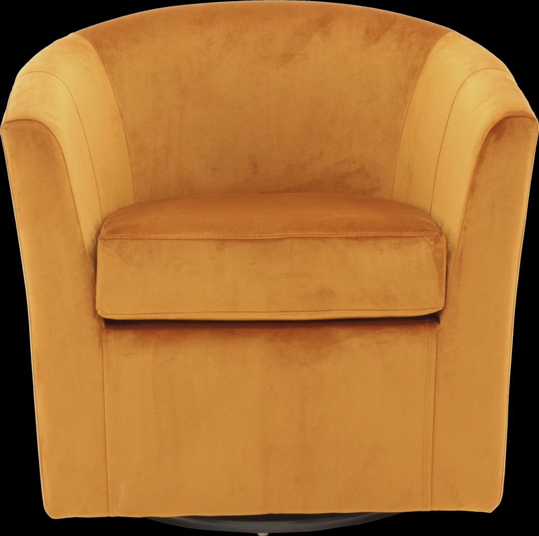 Lughala I Orange Swivel Accent Chair - Thumbnail - Image 2