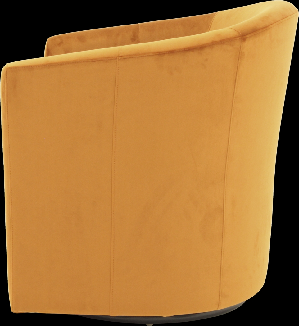 Lughala I Orange Swivel Accent Chair - Thumbnail - Image 3