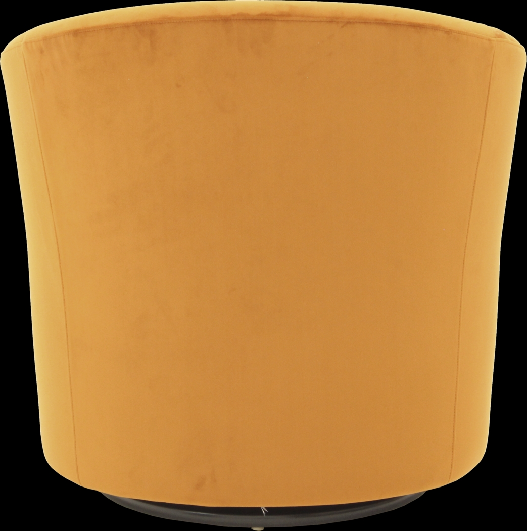 Lughala I Orange Swivel Accent Chair - Thumbnail - Image 4