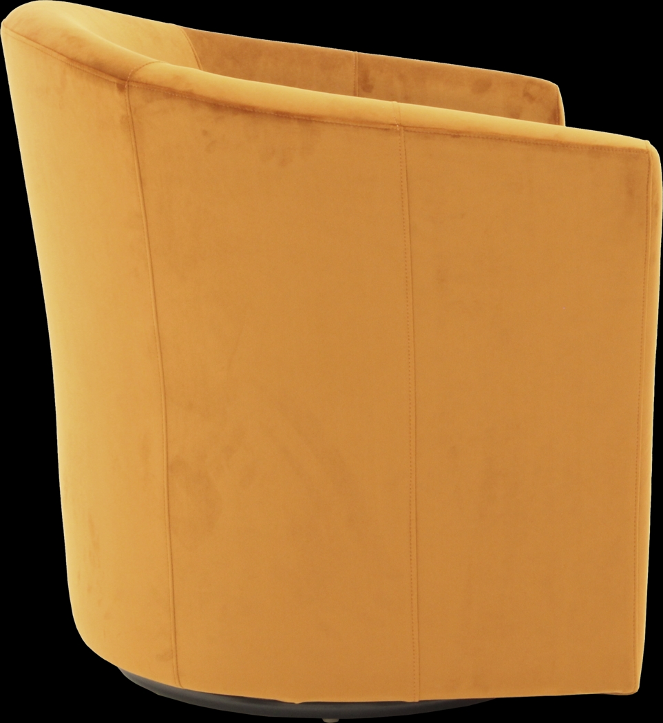 Lughala I Orange Swivel Accent Chair - Thumbnail - Image 5