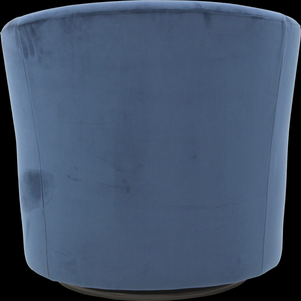 Lughala I Blue Swivel Accent Chair - Thumbnail - Image 4