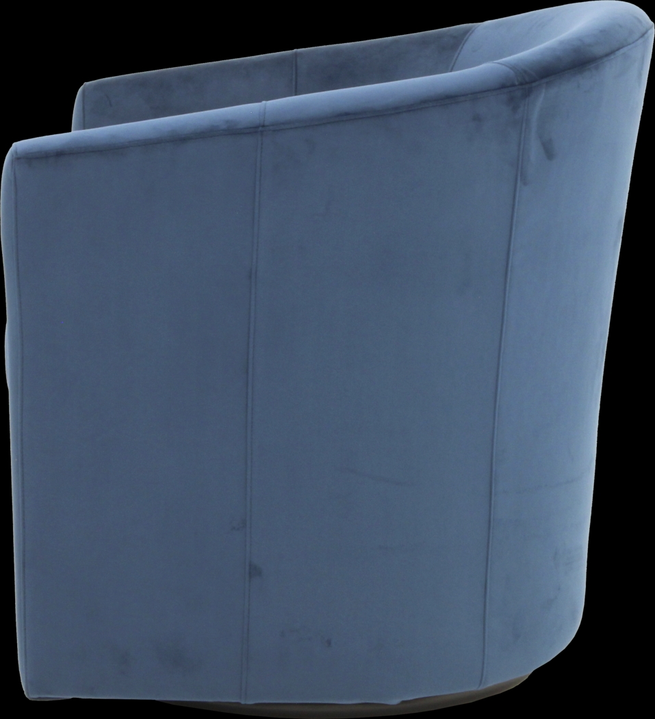 Lughala I Blue Swivel Accent Chair - Thumbnail - Image 5