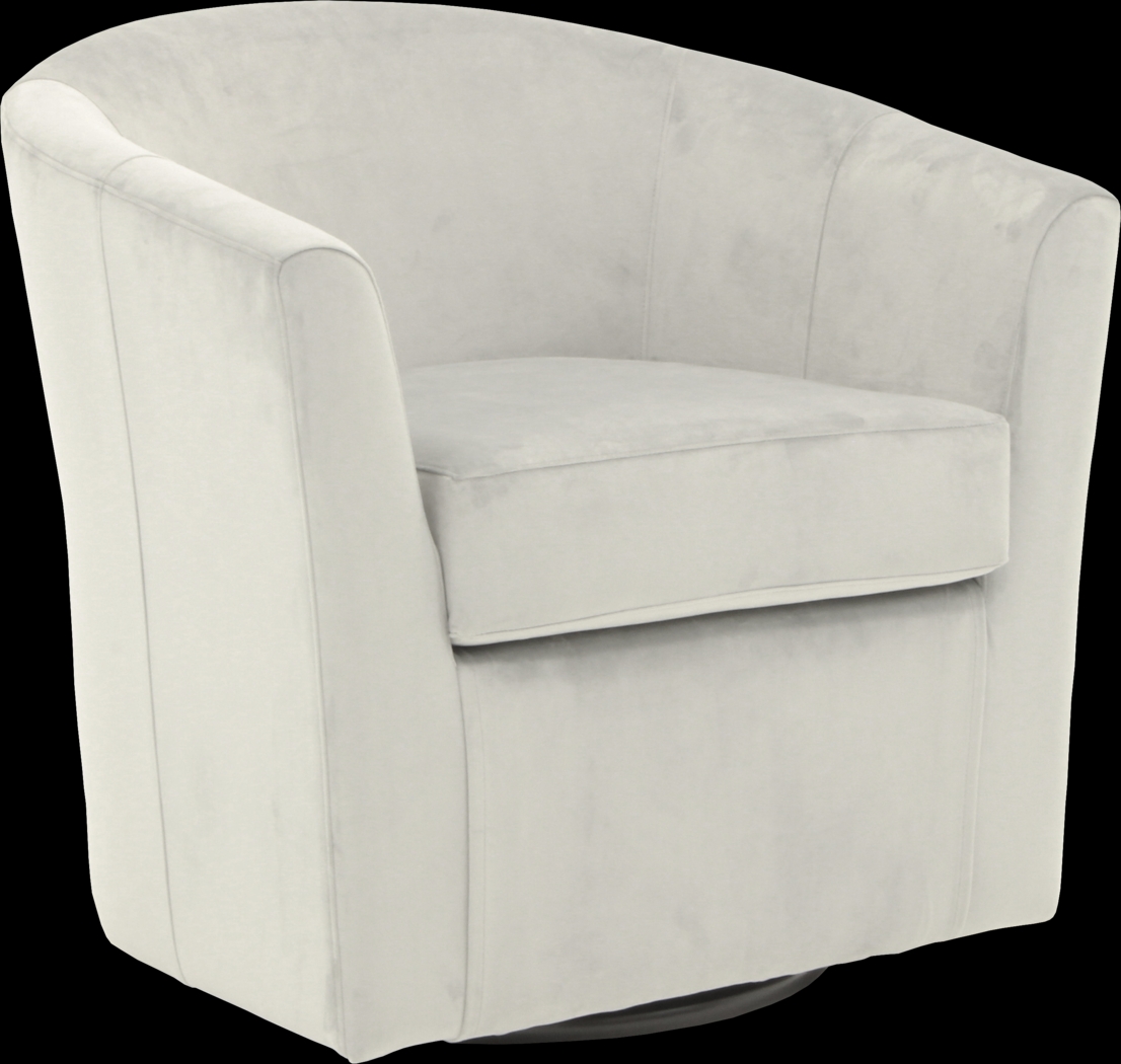 Lughala I Pewter Swivel Accent Chair - Thumbnail - Image 1