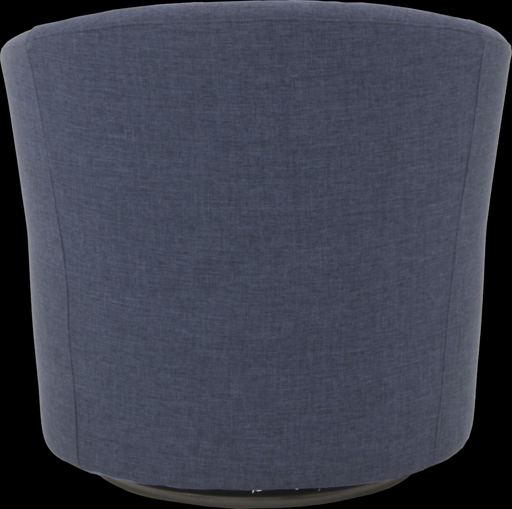 Lughala I Navy Swivel Accent Chair - Thumbnail - Image 4