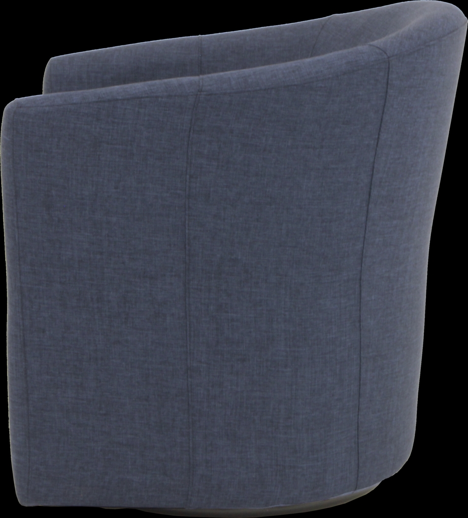Lughala I Navy Swivel Accent Chair - Thumbnail - Image 5