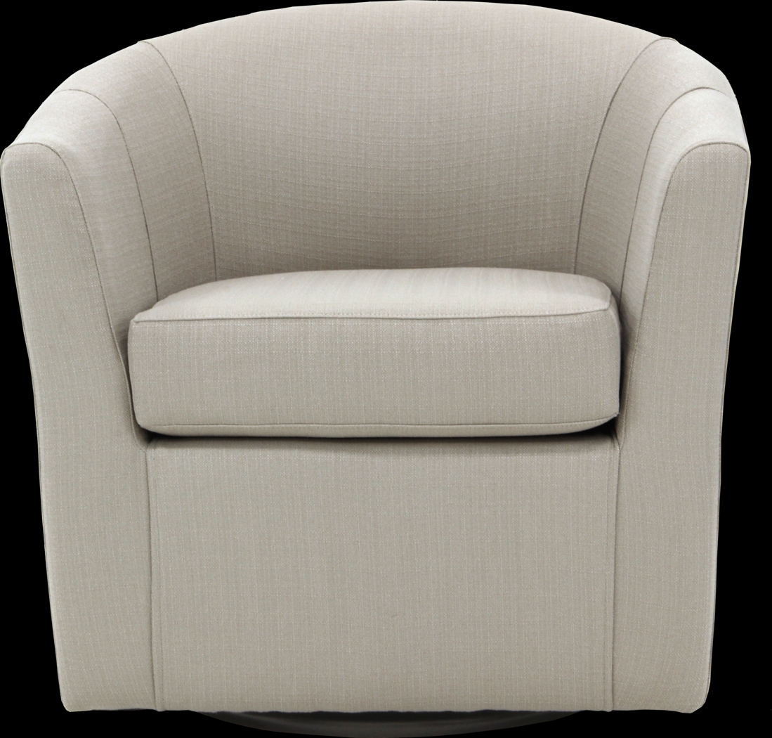 Lughala I Ivory Swivel Accent Chair - Thumbnail - Image 2