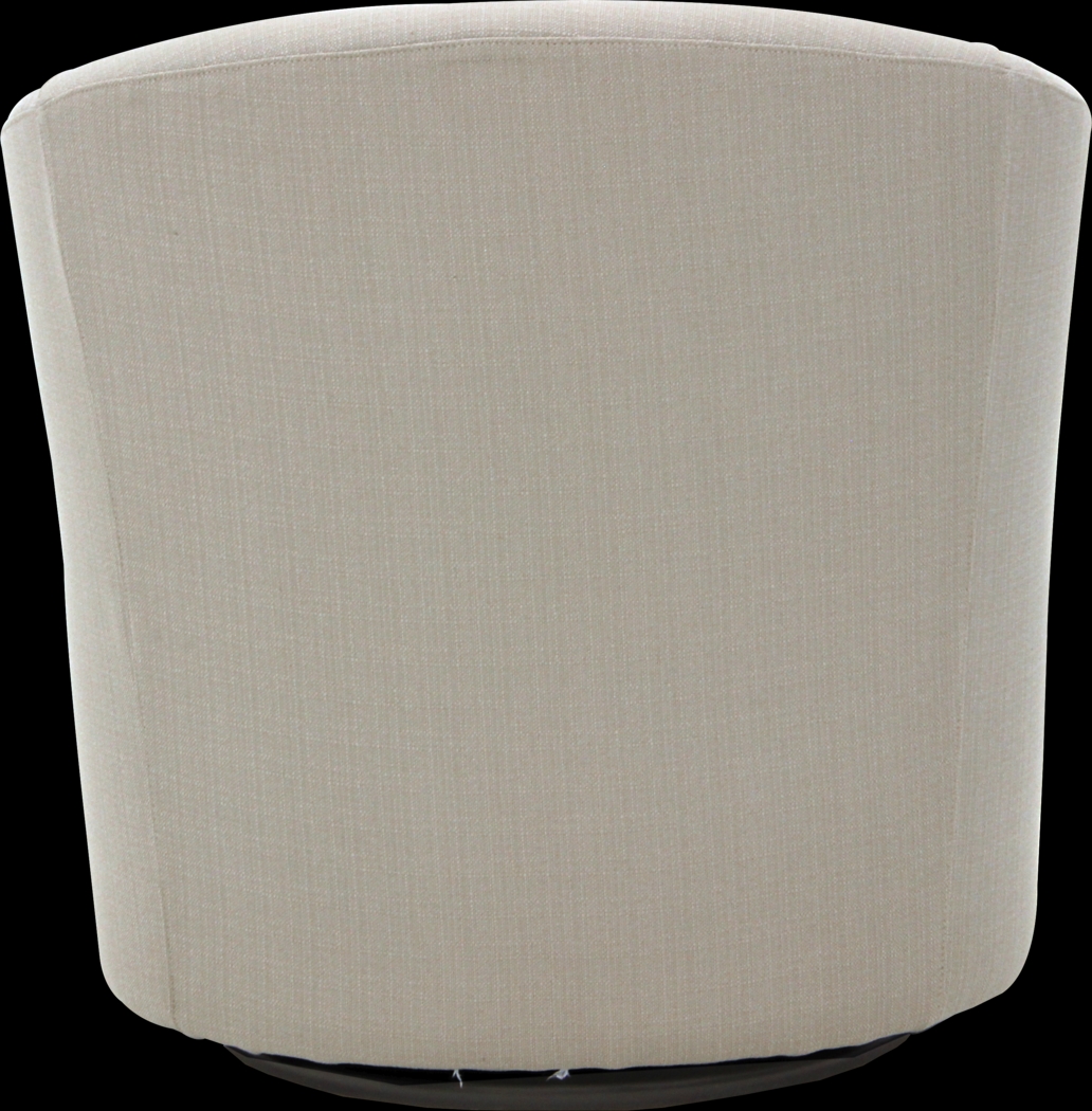 Lughala I Ivory Swivel Accent Chair - Thumbnail - Image 4