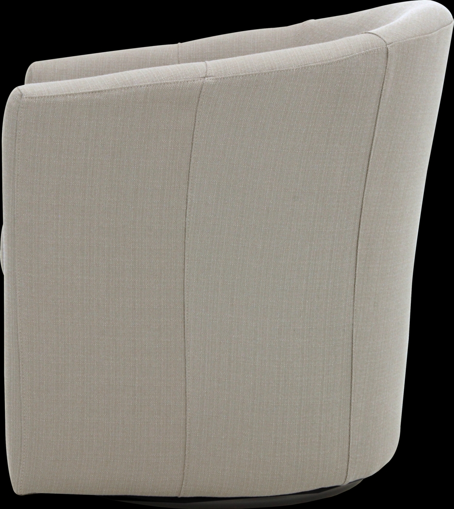 Lughala I Ivory Swivel Accent Chair - Thumbnail - Image 5