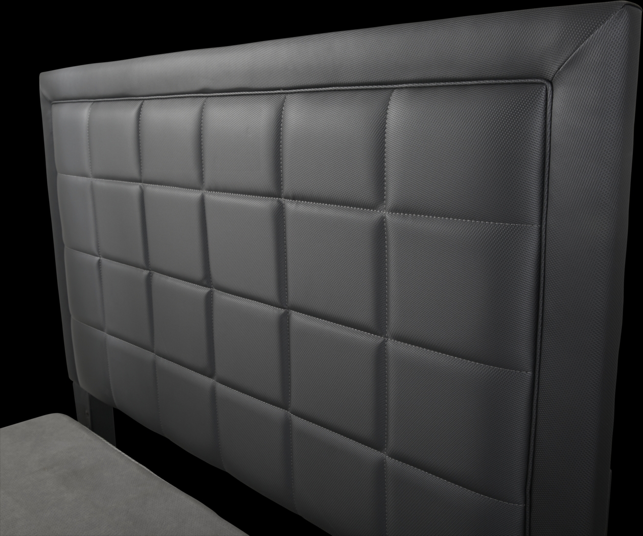 Kids Lugo Black 3 Pc Twin Upholstered Bed - Thumbnail - Image 2