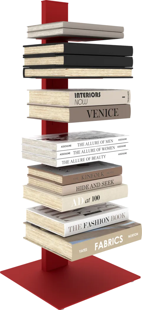 Lukens I Red Bookcase Tower - Thumbnail - Image 2