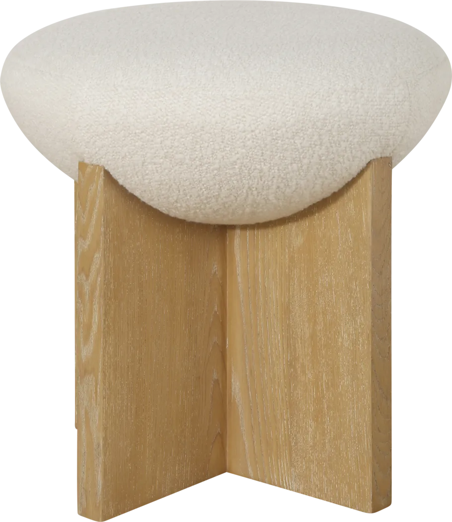 Luki White Accent Stool - Thumbnail - Image 3