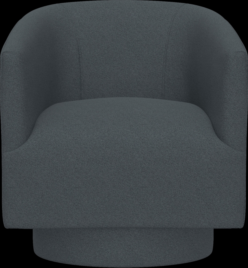 Lukirks Blue Swivel Accent Chair - Thumbnail - Image 3