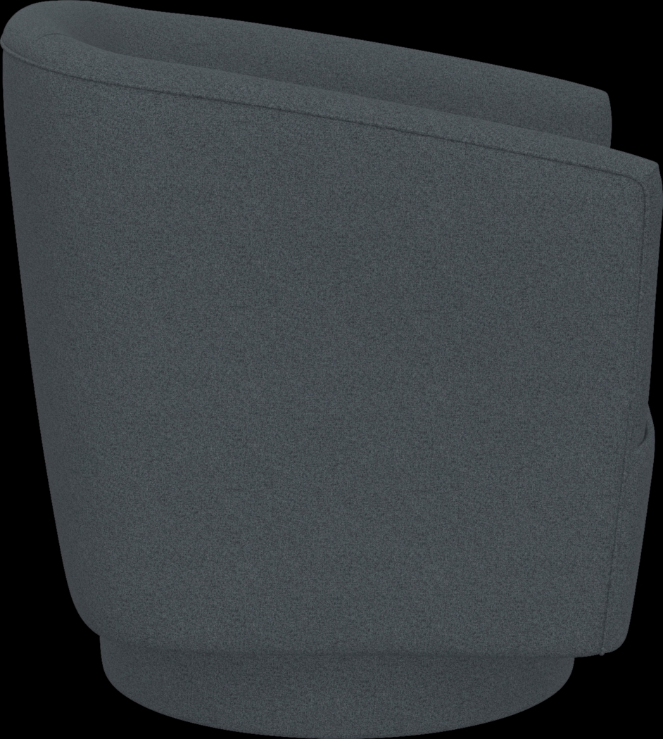 Lukirks Blue Swivel Accent Chair - Thumbnail - Image 4