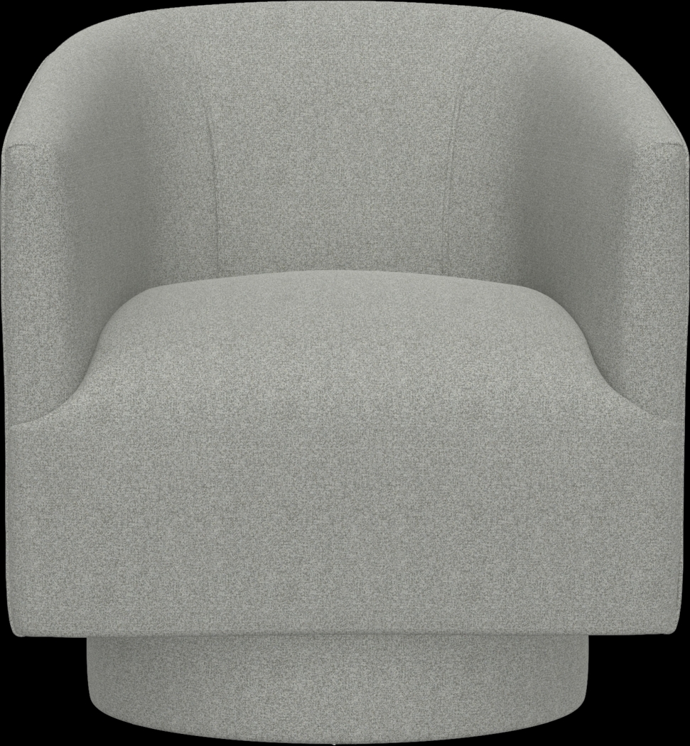 Lukirks Gray Swivel Accent Chair - Thumbnail - Image 3