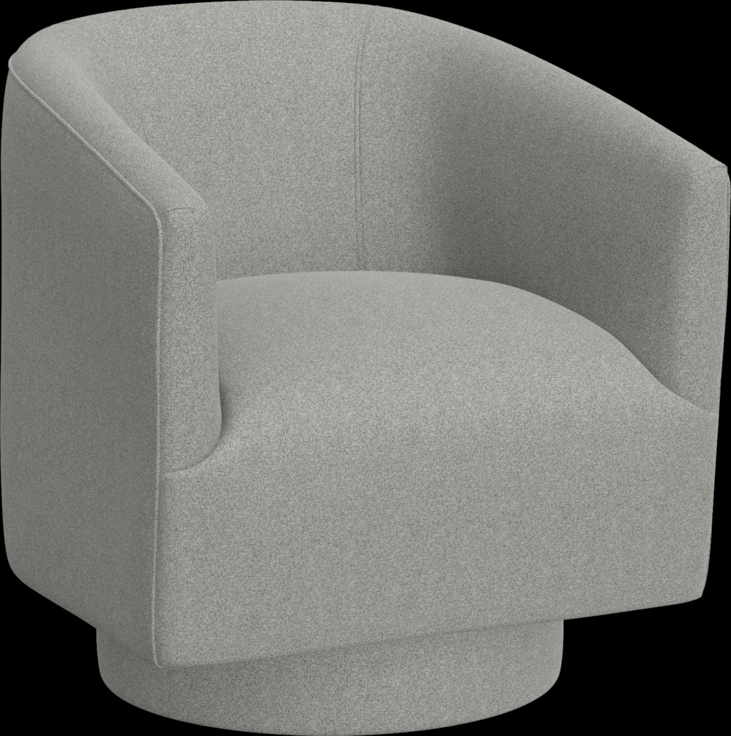 Lukirks Gray Swivel Accent Chair - Thumbnail - Image 1