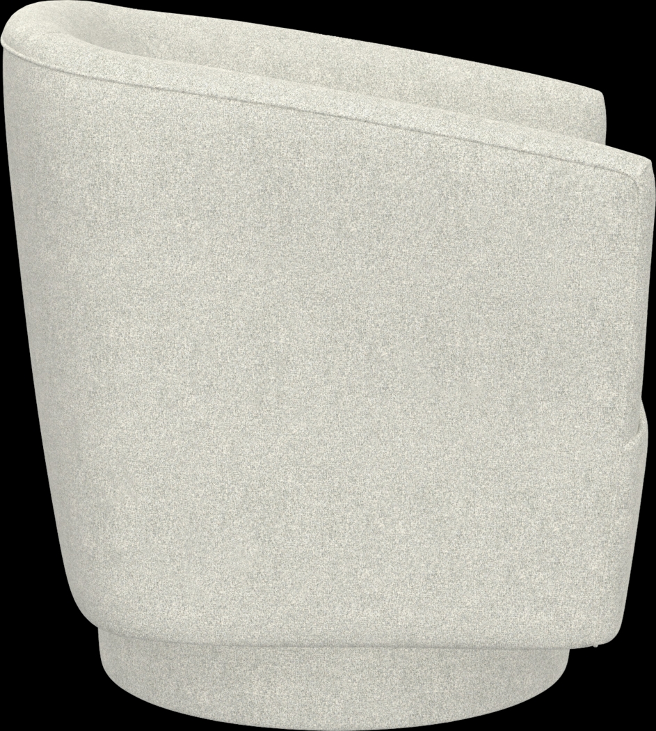 Lukirks White Swivel Accent Chair - Thumbnail - Image 4