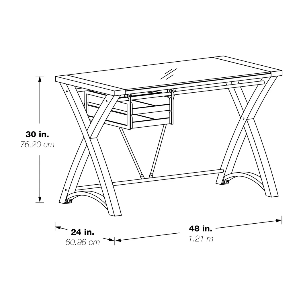 Lukusa Brown Storage Desk - Thumbnail - Image 4