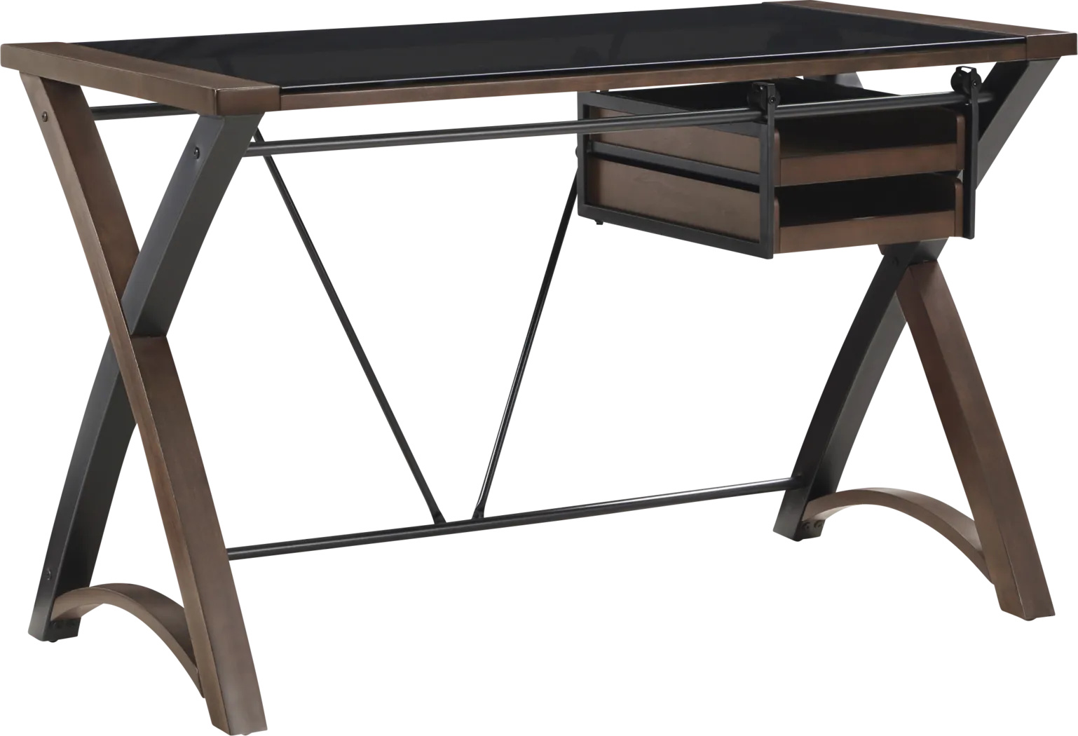 Lukusa Brown Storage Desk - Thumbnail - Image 1