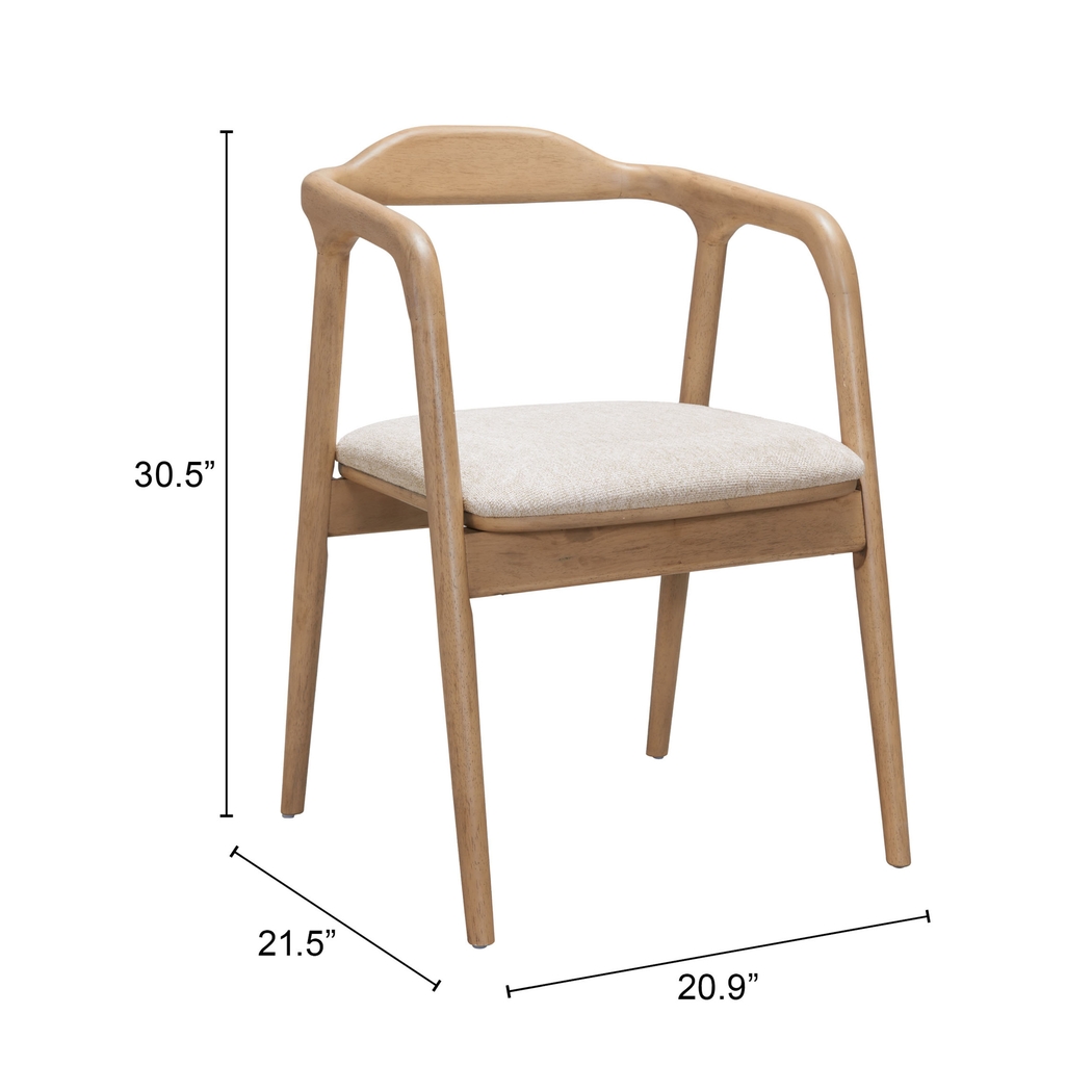 Lulii Beige Dining Chair - Thumbnail - Image 2