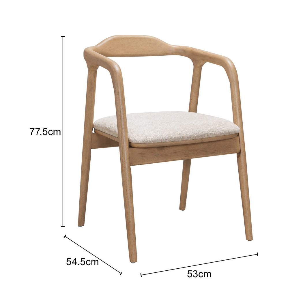Lulii Beige Dining Chair - Thumbnail - Image 3