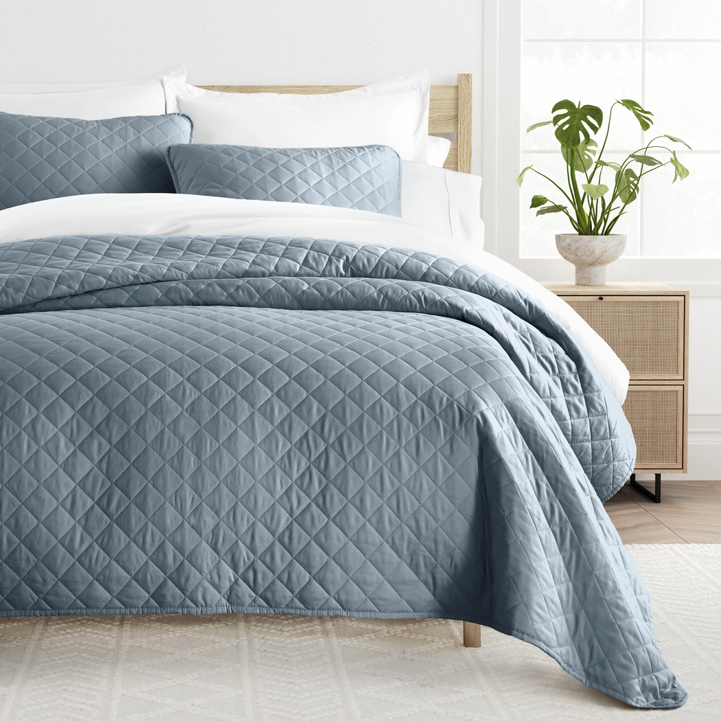 Lulldale Blue 2 Pc Twin Quilt Set - Thumbnail - Image 3