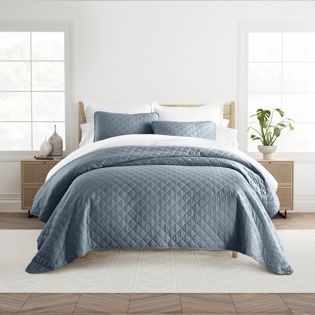 Lulldale Blue 2 Pc Twin Quilt Set - Thumbnail - Image 1