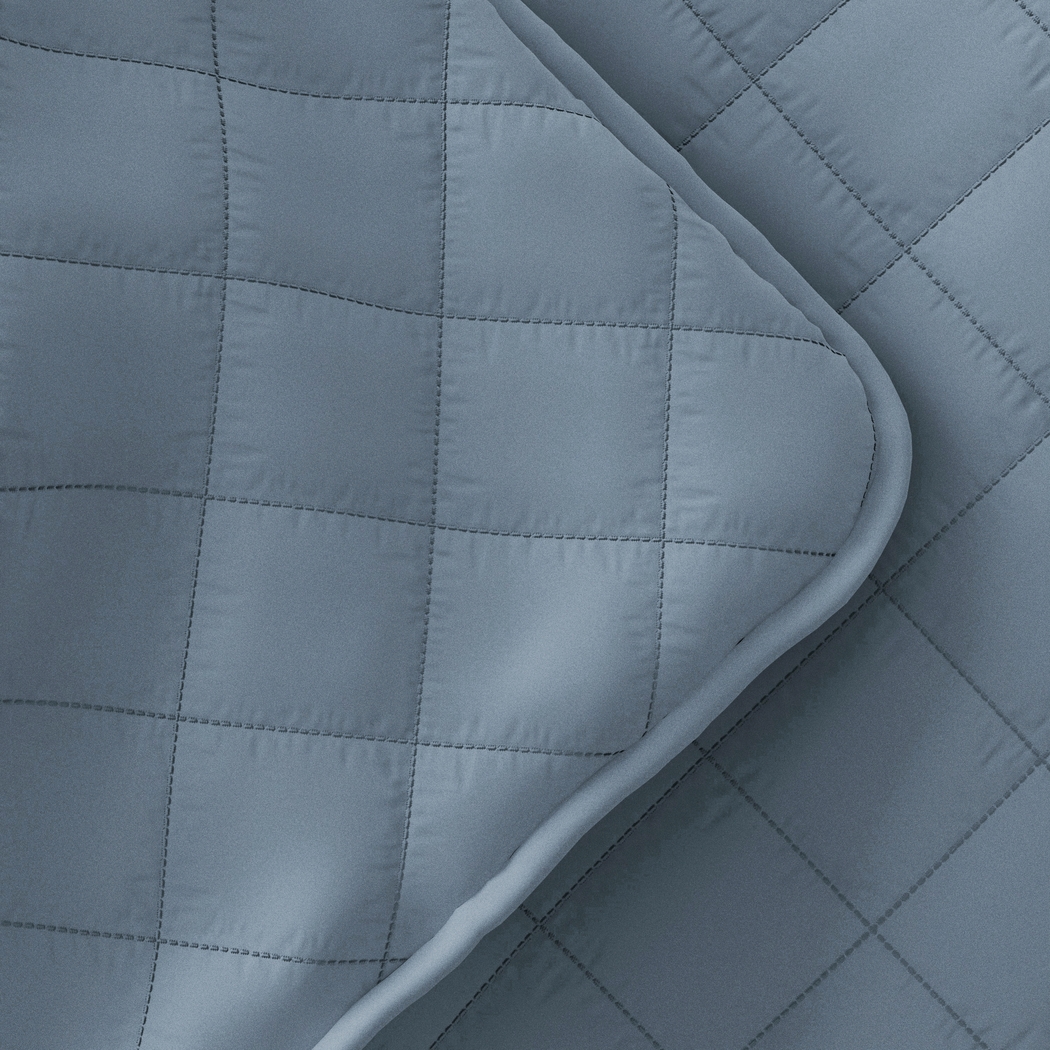 Lulldale Blue 3 Pc King Quilt Set - Thumbnail - Image 4