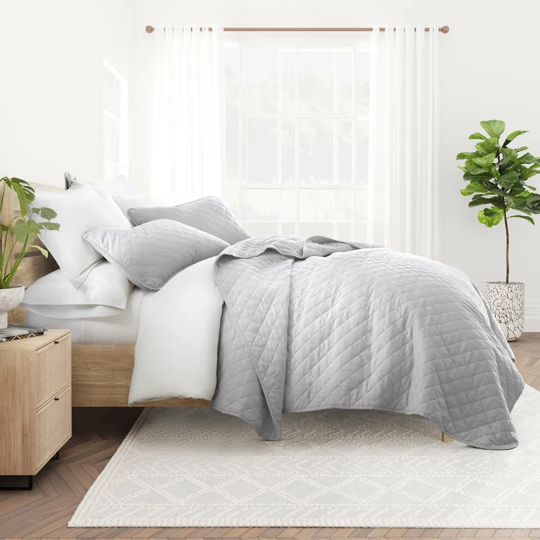 Lulldale Gray 2 Pc Twin Quilt Set - Thumbnail - Image 5