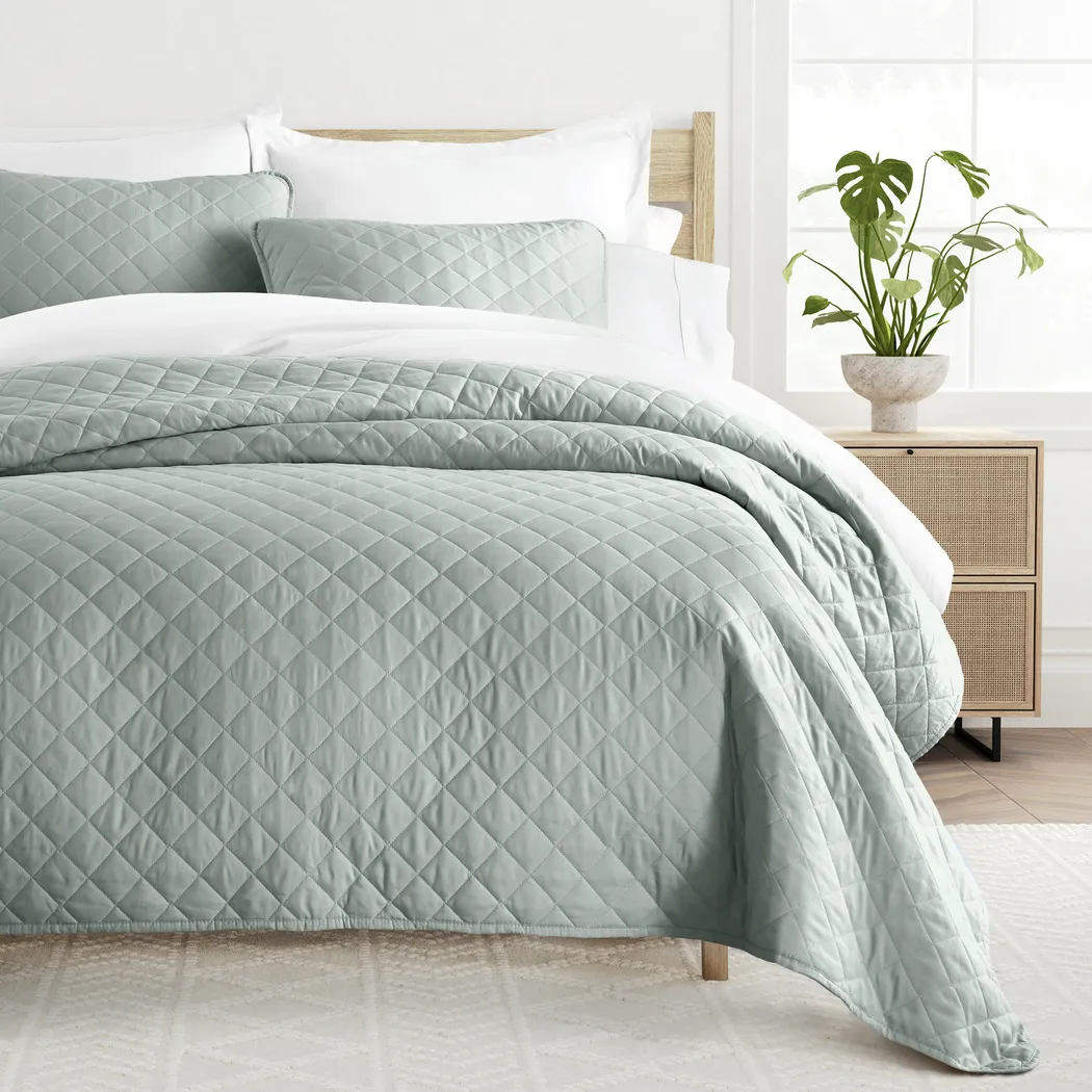 Lulldale Green 2 Pc Twin Quilt Set - Thumbnail - Image 3