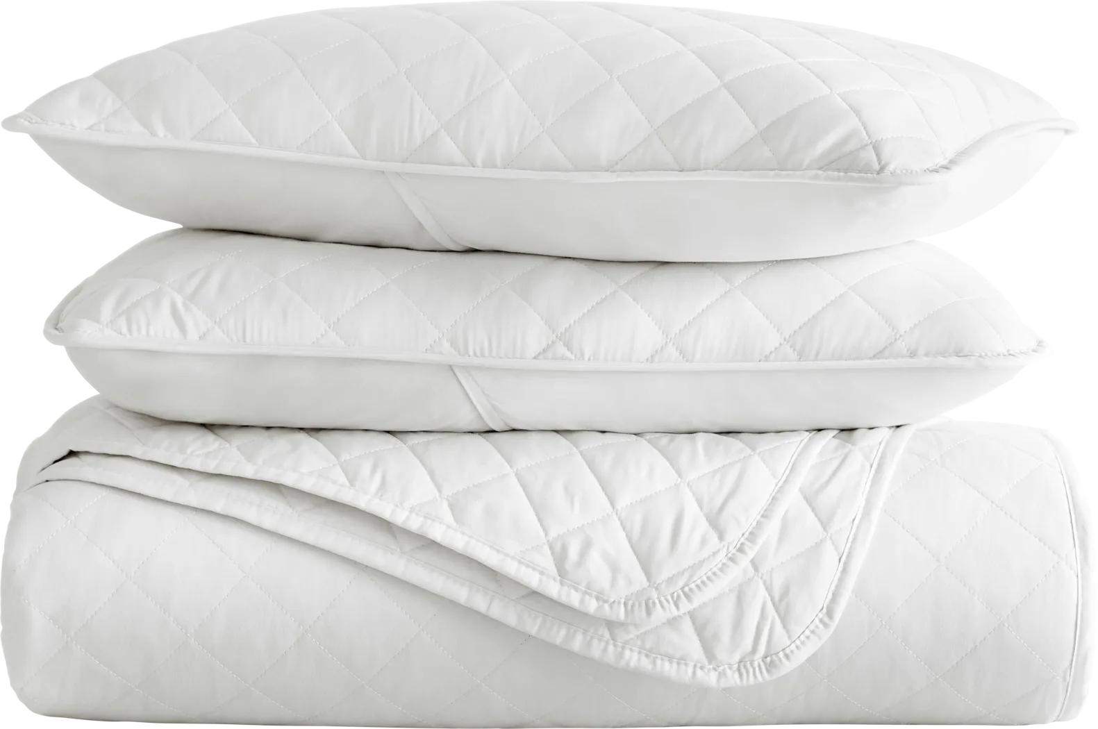 Lulldale White 2 Pc Twin Quilt Set - Thumbnail - Image 2