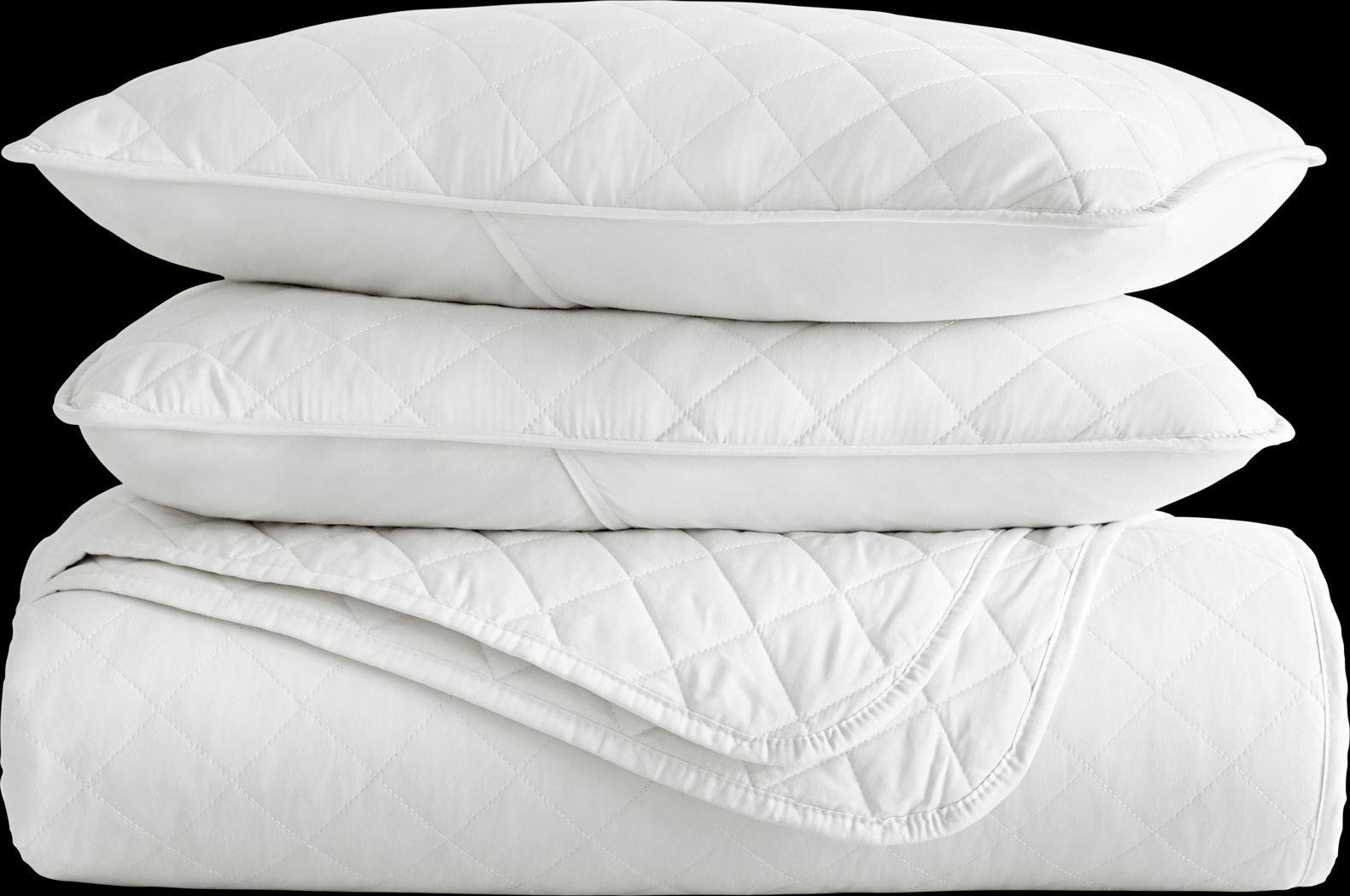 Lulldale White 3 Pc Queen Quilt Set - Thumbnail - Image 2
