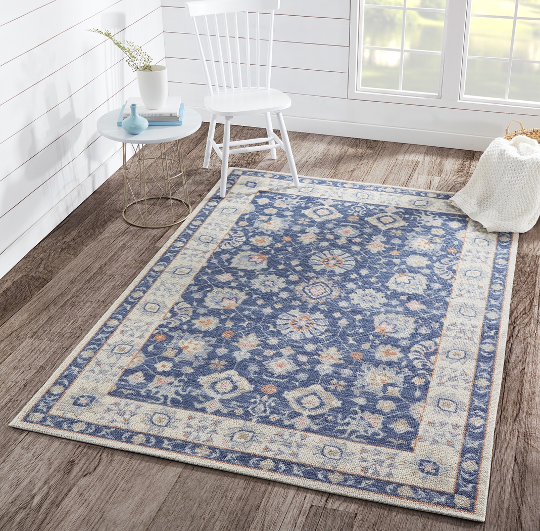 Luma Blue 7'9 x 9'10 Rug - Thumbnail - Image 2