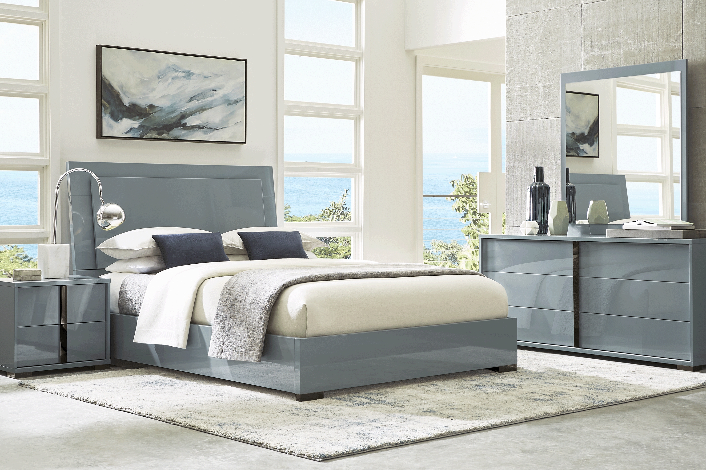 Luma Vista Blue 5 Pc Queen Bedroom - Thumbnail - Image 1