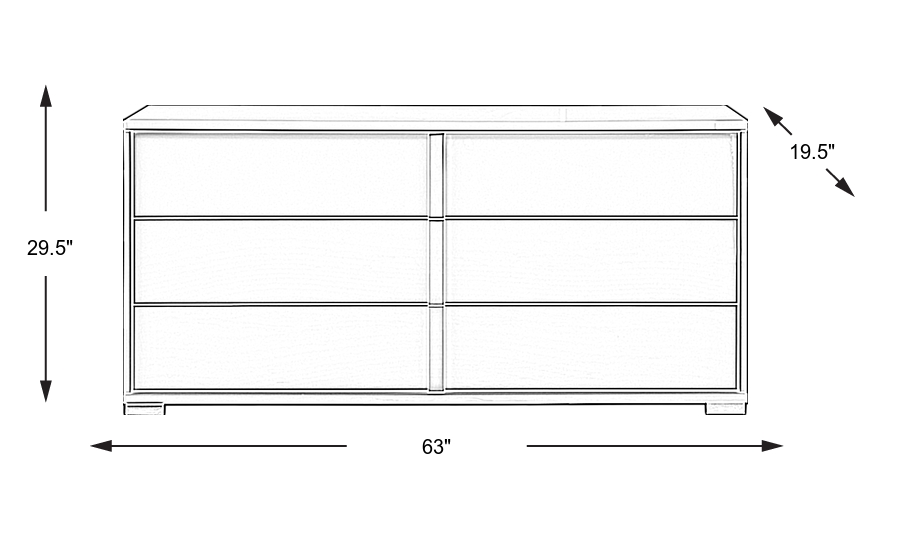 Dimension Image. Please refer to the Dimension Tab on this page for dimension details.