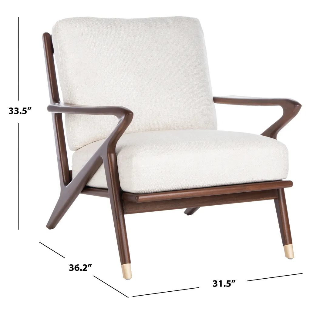 Lumisle Cream Accent Chair - Thumbnail - Image 2