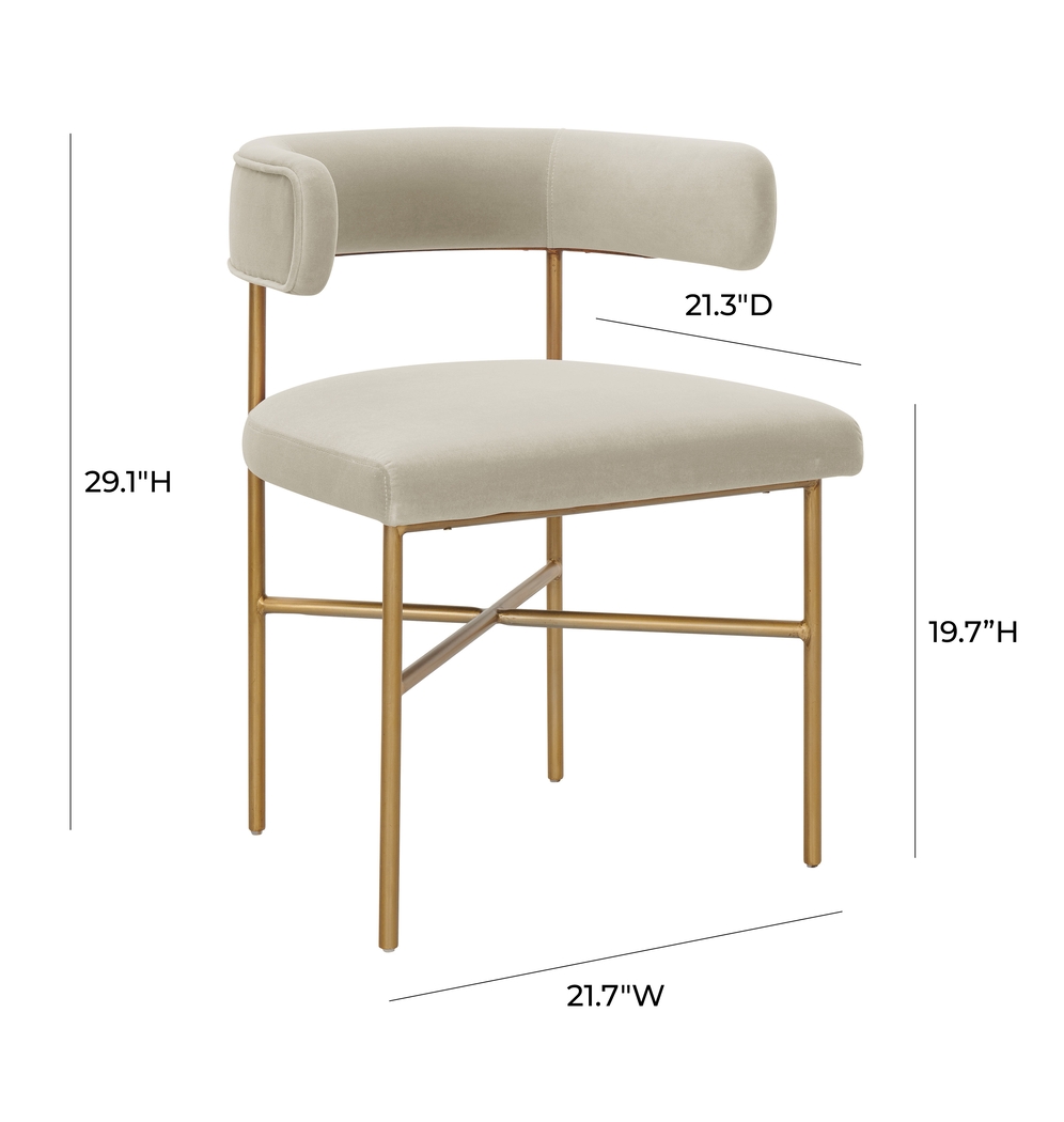 Luna Ann Cream Dining Chair - Thumbnail - Image 7