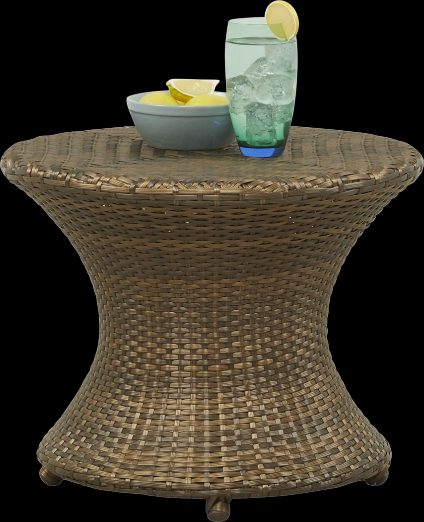 Luna Lake Brown Outdoor End Table - Thumbnail - Image 2