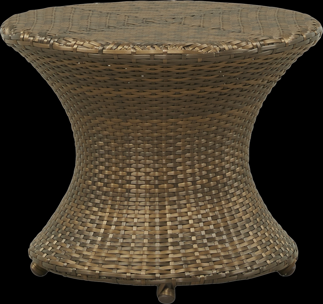 Luna Lake Brown Outdoor End Table - Thumbnail - Image 1