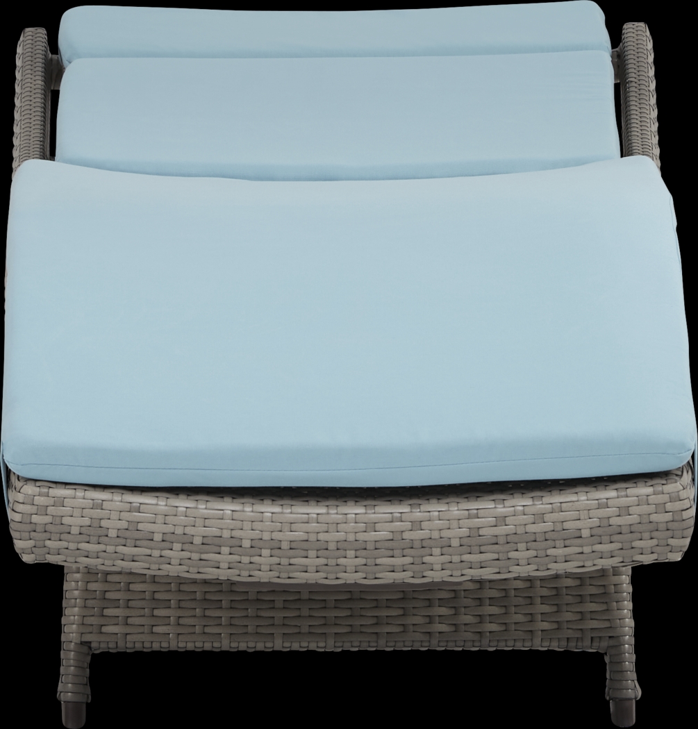 Luna Lake Gray Outdoor Chaise with Mineral Cushions, Set of 2 - Thumbnail - Image 4