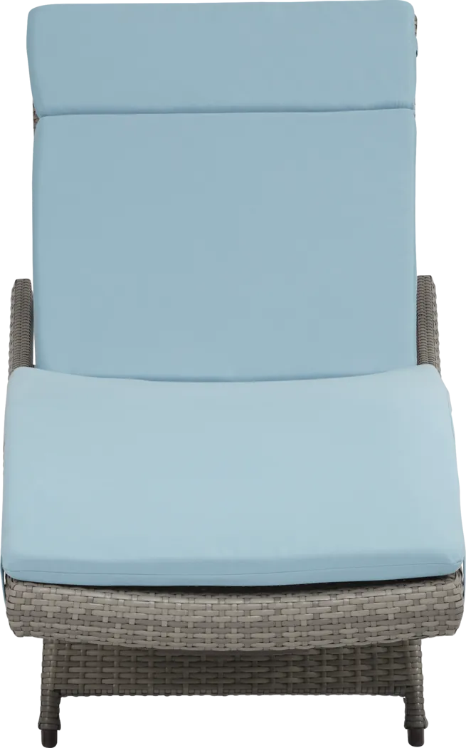 Luna Lake Gray Outdoor Chaise with Mineral Cushions, Set of 2 - Image 5