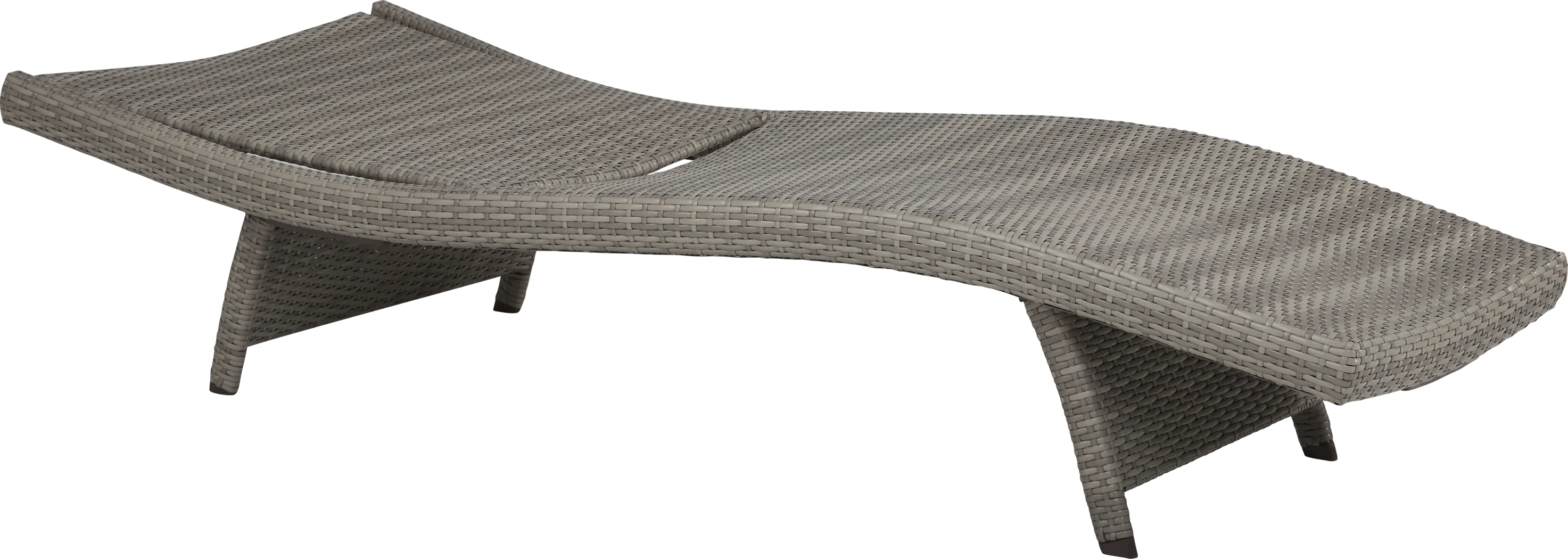 Luna Lake Gray Outdoor Chaise - Thumbnail - Image 2