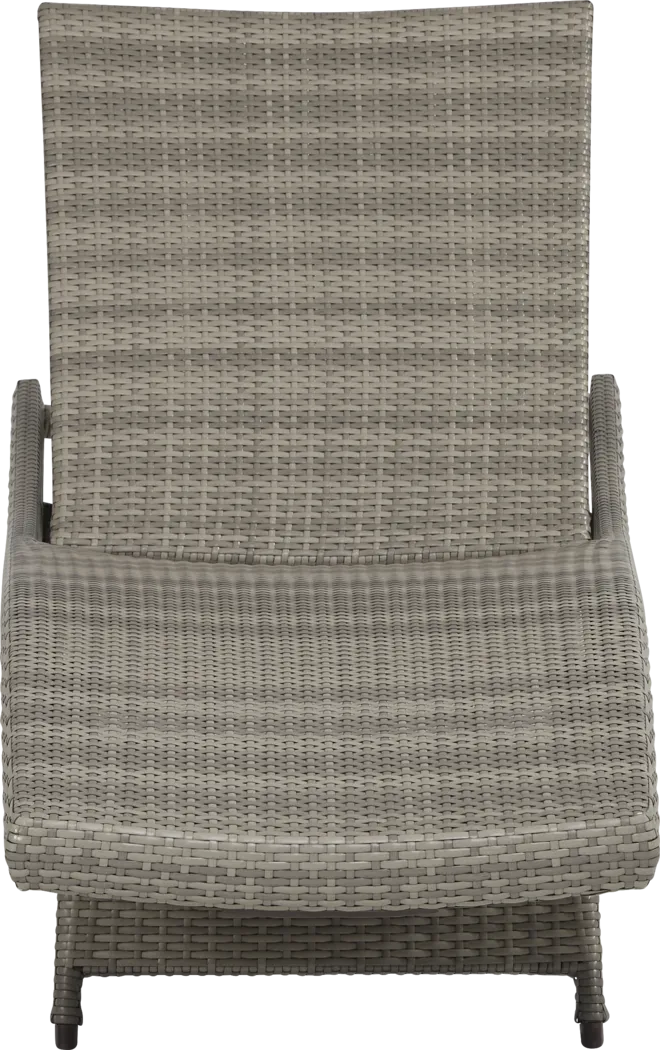 Luna Lake Gray Outdoor Chaise - Thumbnail - Image 3