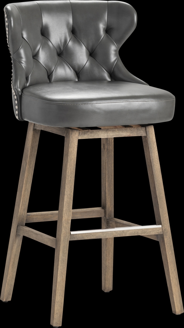 Lundren Gray Barstool - Thumbnail - Image 1