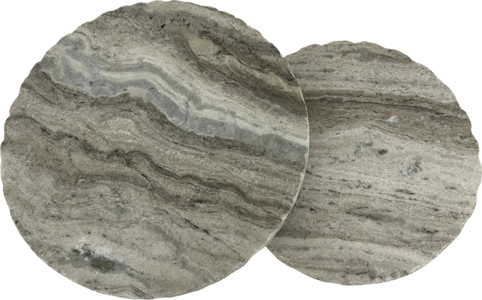 Lunette Beige Nesting Accent Tables, Set of 2 - Thumbnail - Image 2