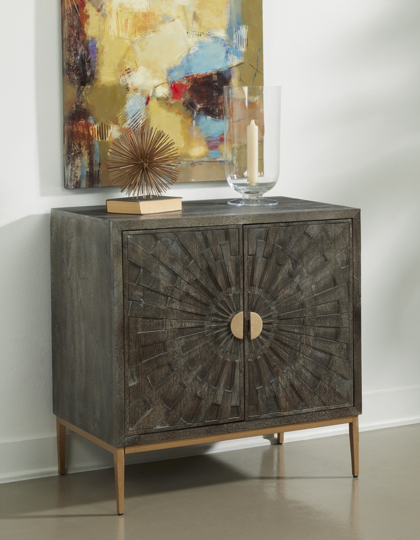 Lunow Gray Accent Cabinet - Thumbnail - Image 2