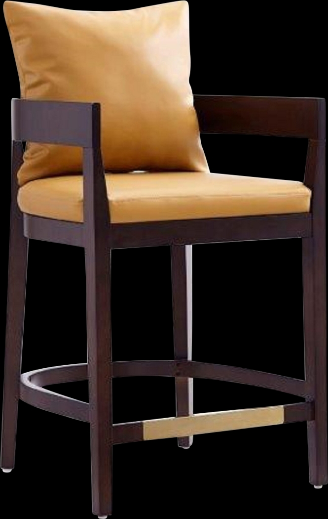 Lupen Brown Counter Height Stool - Thumbnail - Image 2